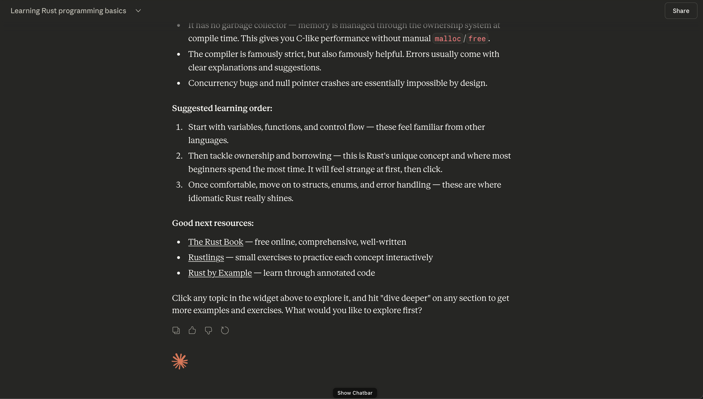 After — prompt hidden